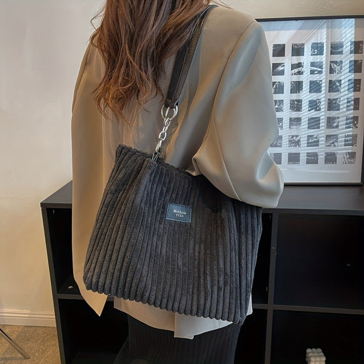 Flair. - Soft corduroy shoulder bag